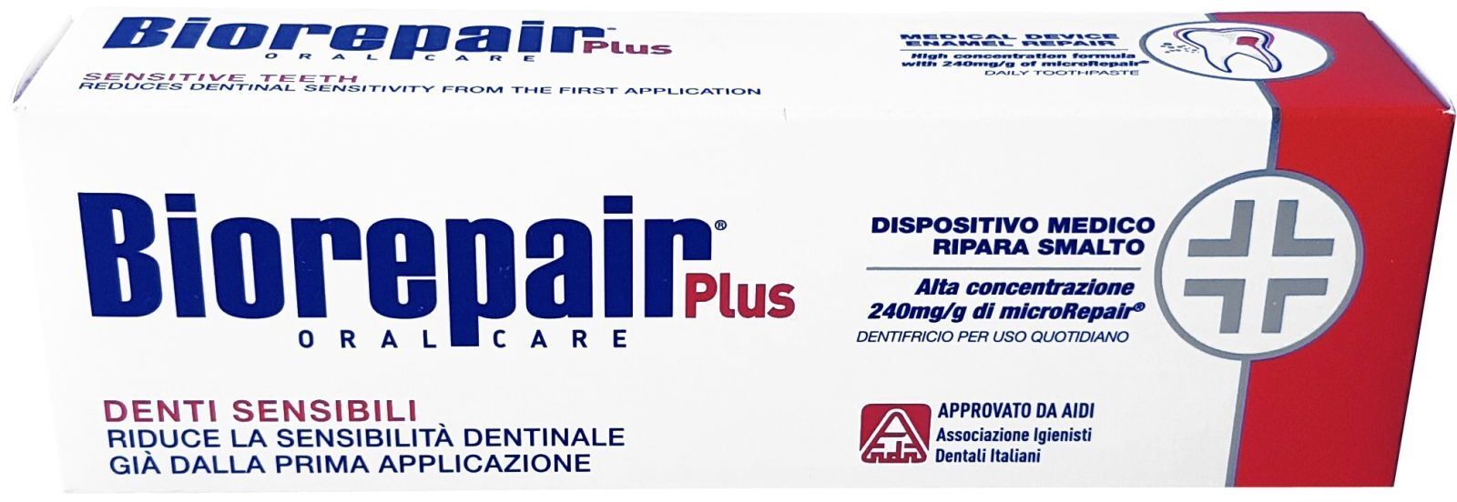 Зубна паста Biorepair Plus Професійне позбавлення чутливості 75 мл (8017331052648/8017331092224) фото