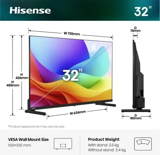 Телевізор Hisense 32A5S фото2