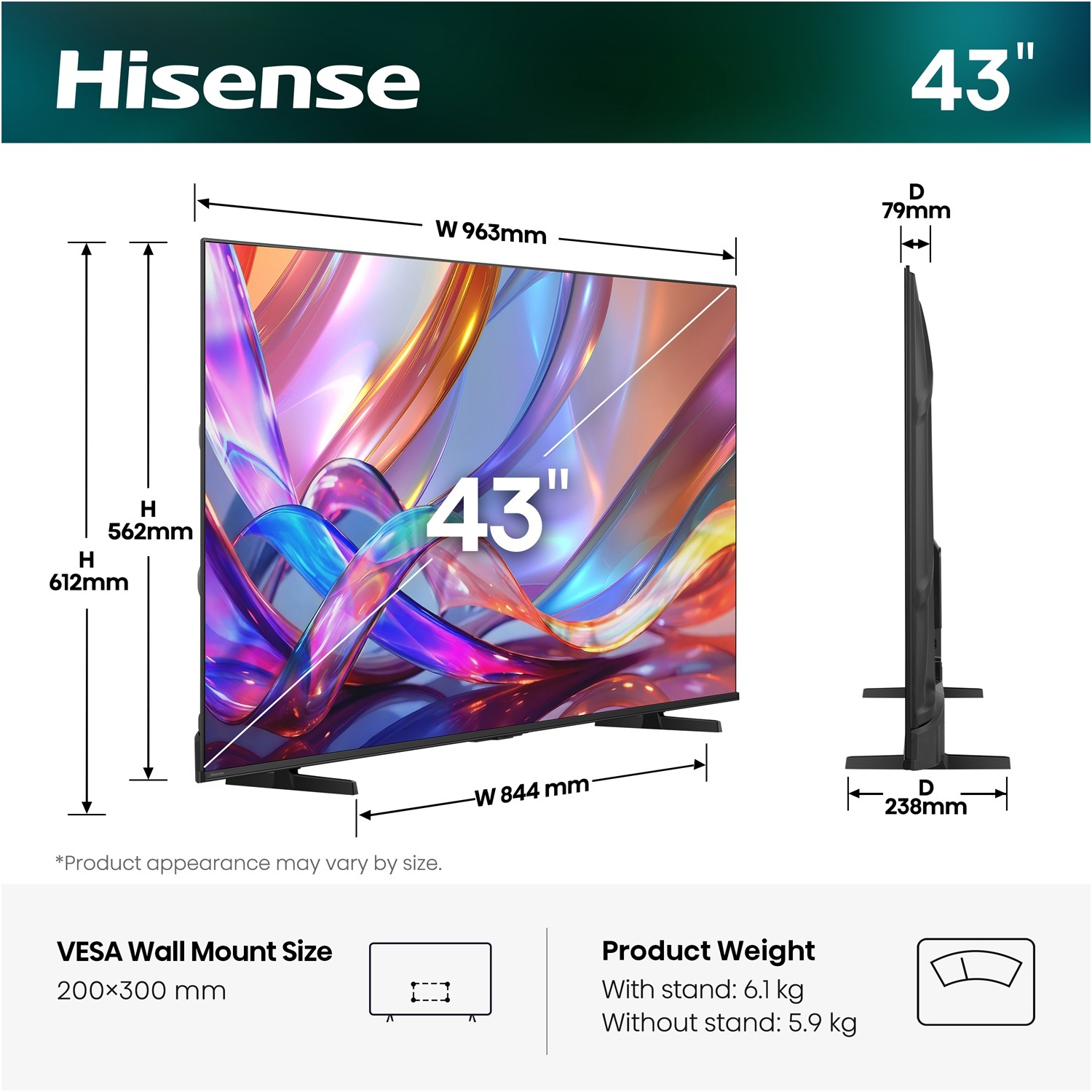 Телевизор Hisense QLED 43E7S фото2