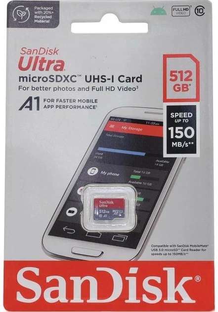 Карта памяти SanDisk Ultra 512GB microSD (SDSQUAC-512G-GN6MN) фото3