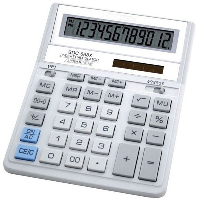 Калькулятор Citizen SDC-888XWH фото2