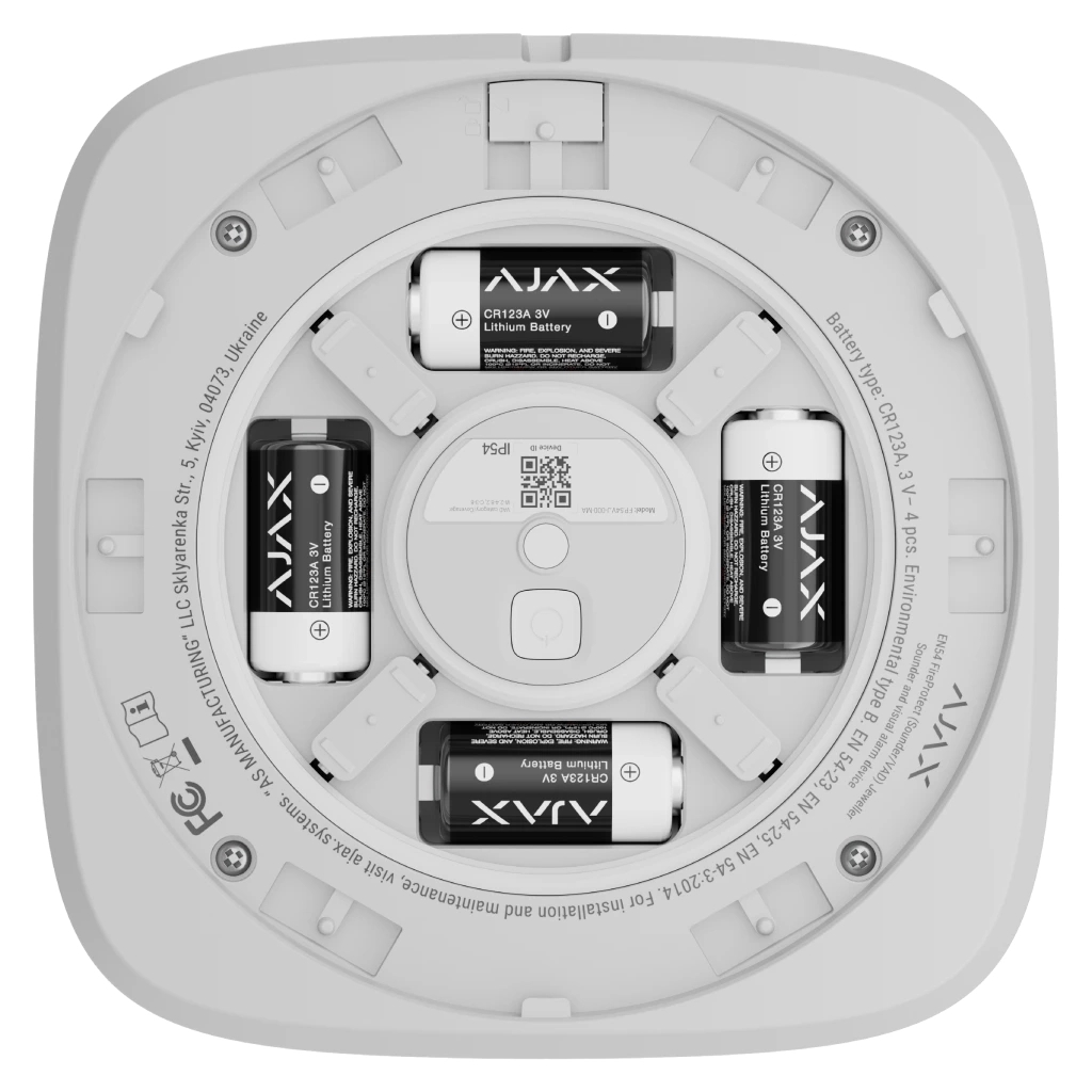 Сирена Ajax EN54 FireProtect Sounder/VAD white фото3