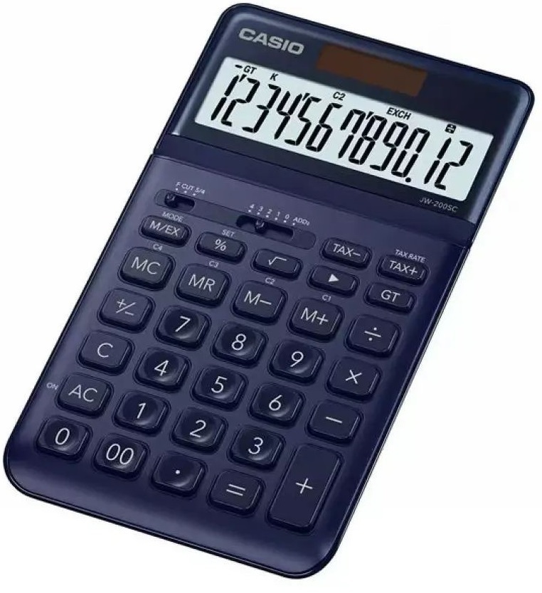 Калькулятор Casio JW-200SC-NY-W-EP, темно-синій (CALC-CAS-JW-200SC-NY) фото2