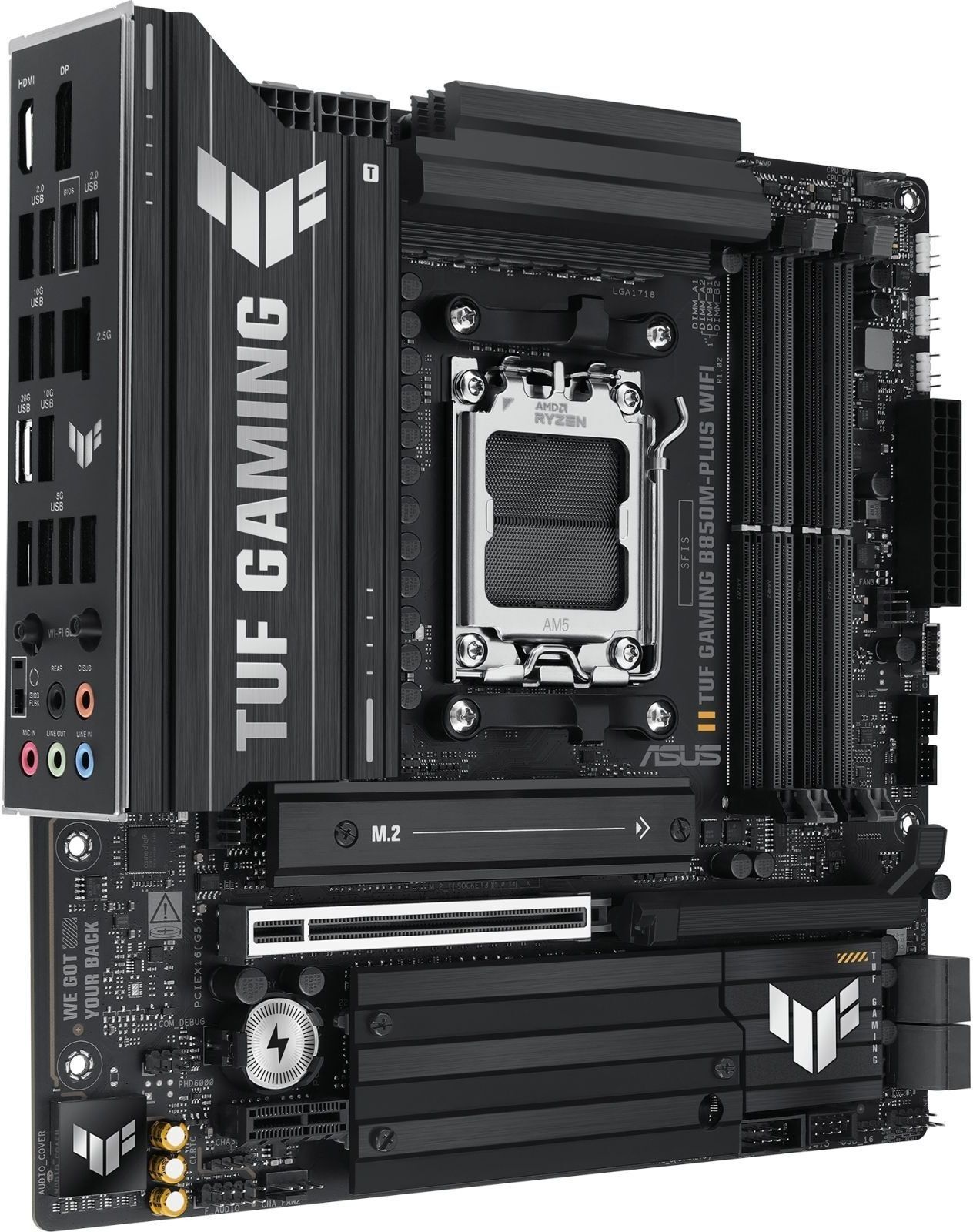 Материнська плата ASUS TUF GAMING B850M-PLUS WIFI (TUF_GAMING_B850M-PLUS_WIFI) фото2