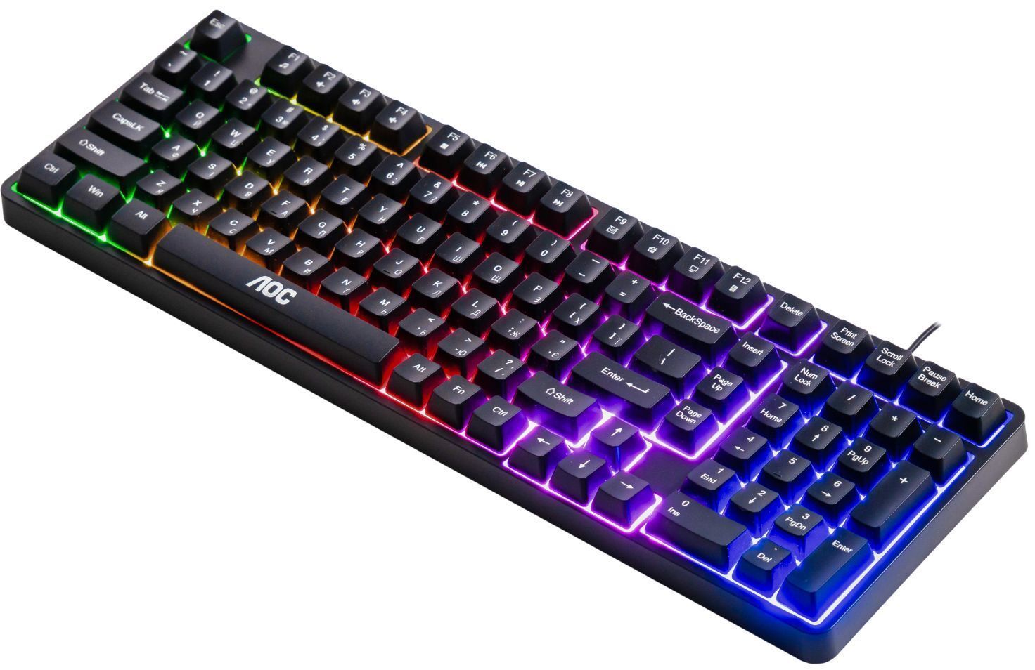 Ігрова клавіатура AOC GK116B LED USB UA Black (GK116B/97) фото