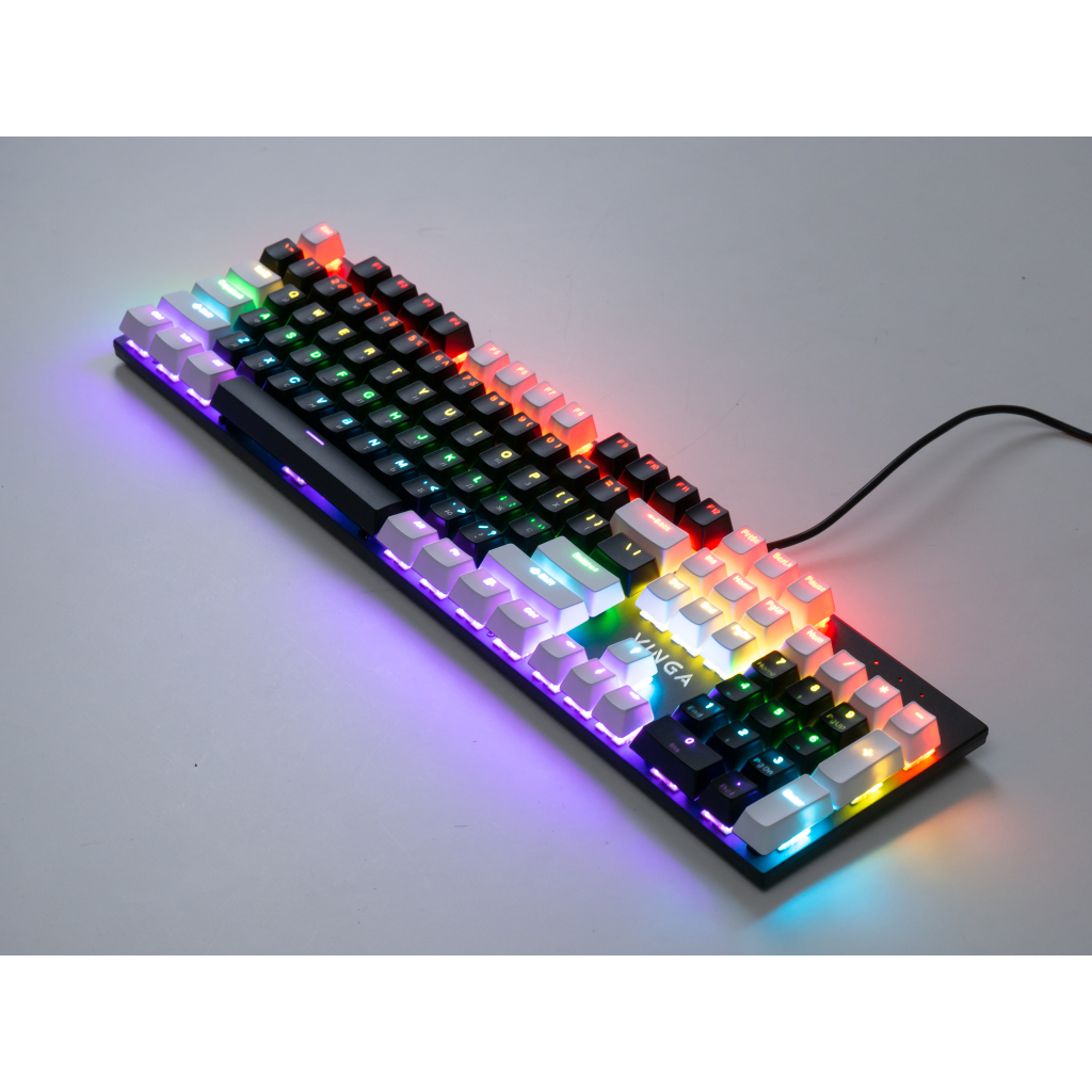 Игровая клавиатура Vinga KBGM-095 LED Brown Switch USB White/Black (KBGM-095BR_White/Black) фото2