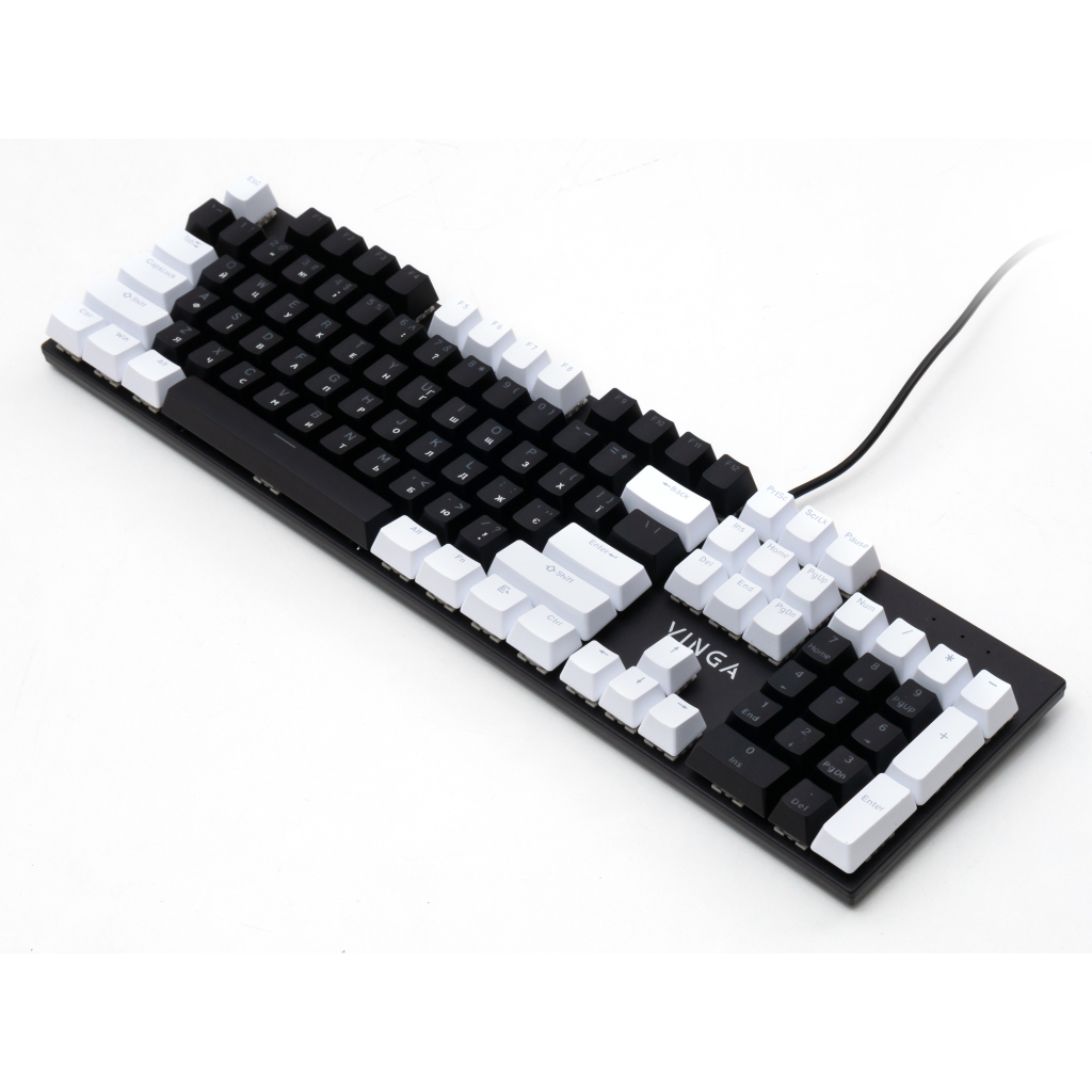 Игровая клавиатура Vinga KBGM-095 LED Brown Switch USB White/Black (KBGM-095BR_White/Black) фото4