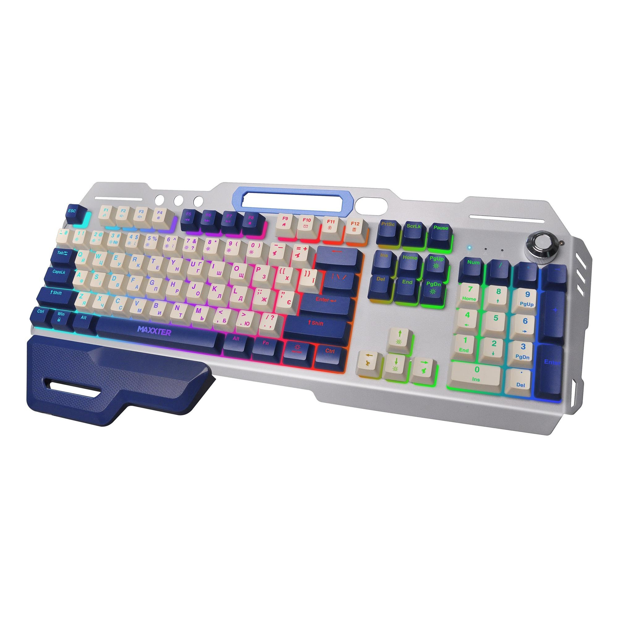 Ігрова клавіатура Maxxter KBG-RGB-01-UA RGB USB Metal Black (KBG-RGB-01-UA) фото2