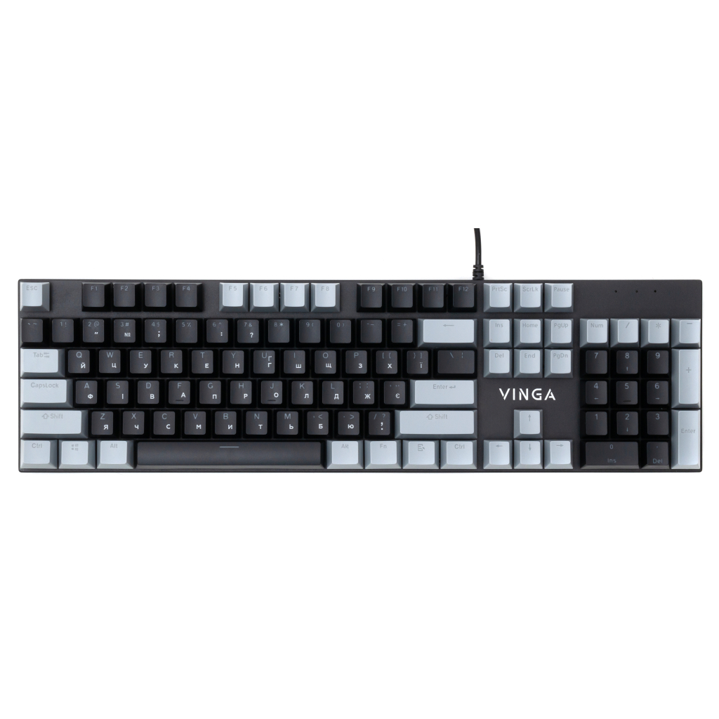 Игровая клавиатура Vinga KBGM-090 LED Blue Switch USB Grey/Black (KBGM-090BL_Grey/Black) фото5