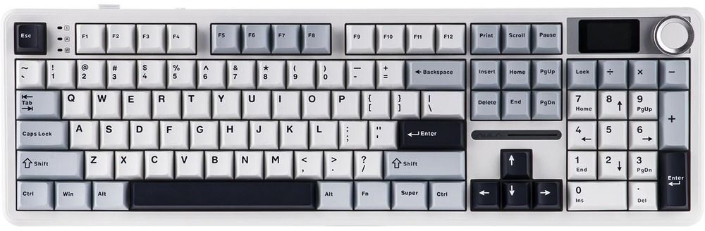 Игровая клавиатура Aula F108 Pro Reaper Switch RGB Wireless/Bluetooth/USB White (6978080501318) фото