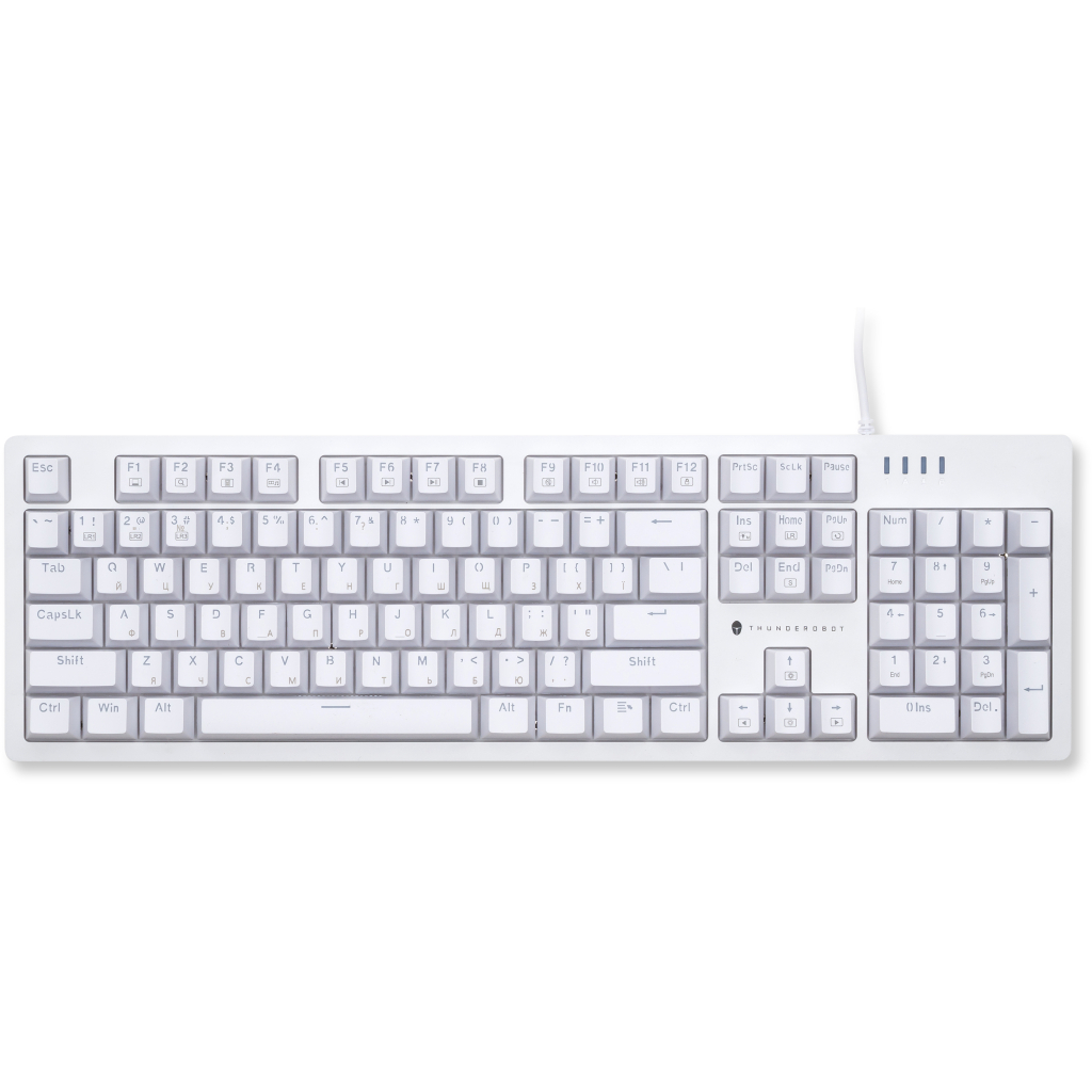 Игровая клавиатура Thunderobot K104 Red Switch USB UA White (6932066308162) фото8