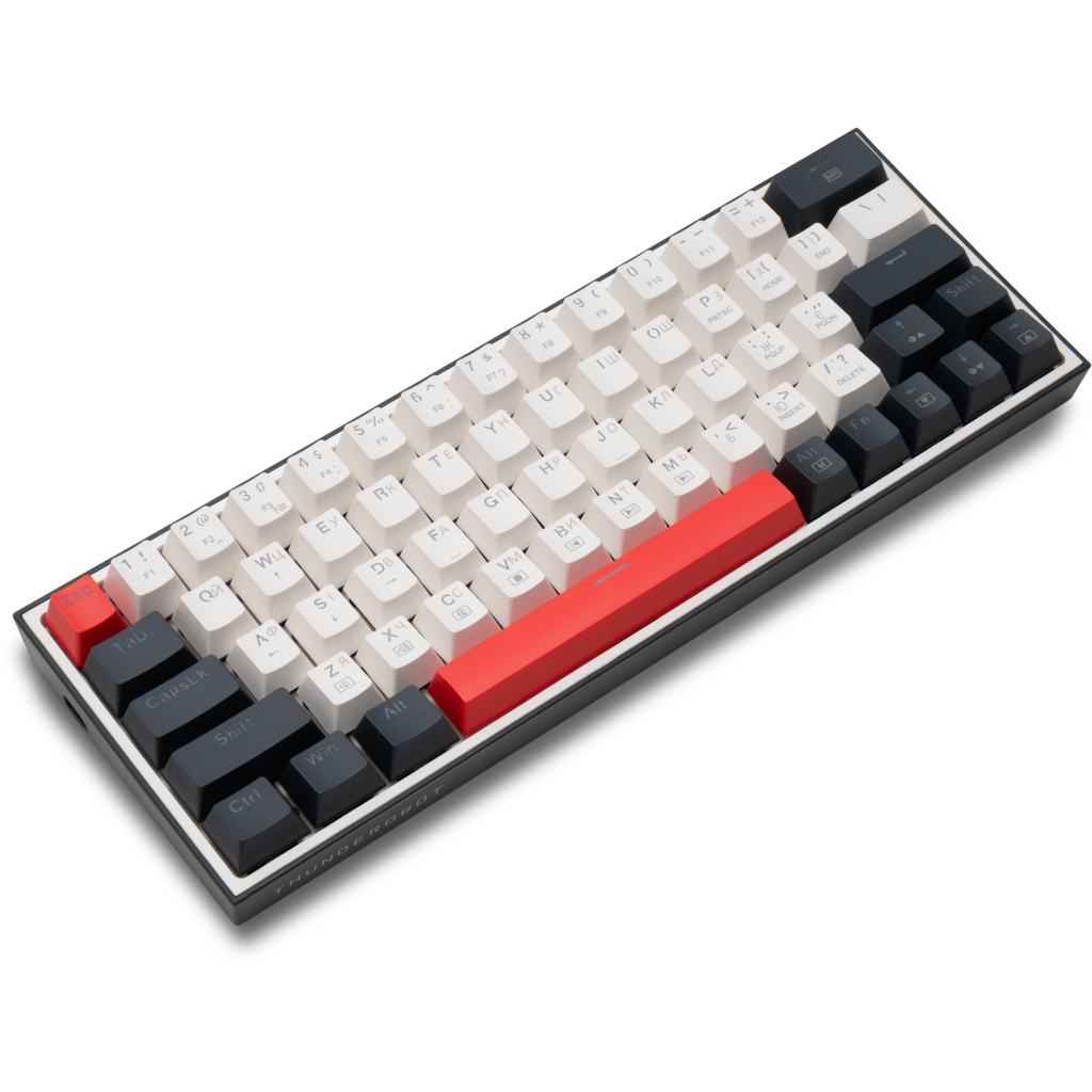 Ігрова клавіатура Thunderobot K63 RGB Red Switch USB UA White (6932066313449) фото3