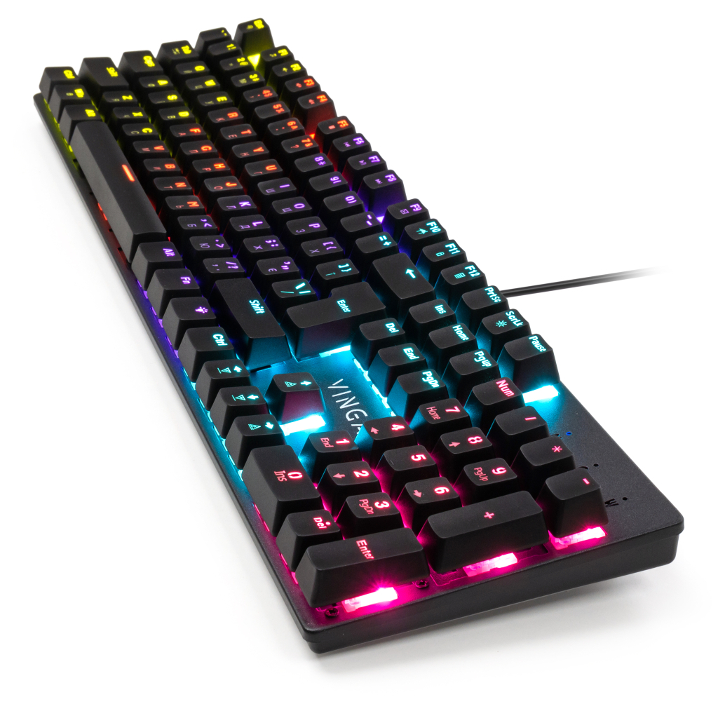 Игровая клавиатура Vinga KBGM-100 LED Blue Switch USB Black (KBGM-100_Black) фото