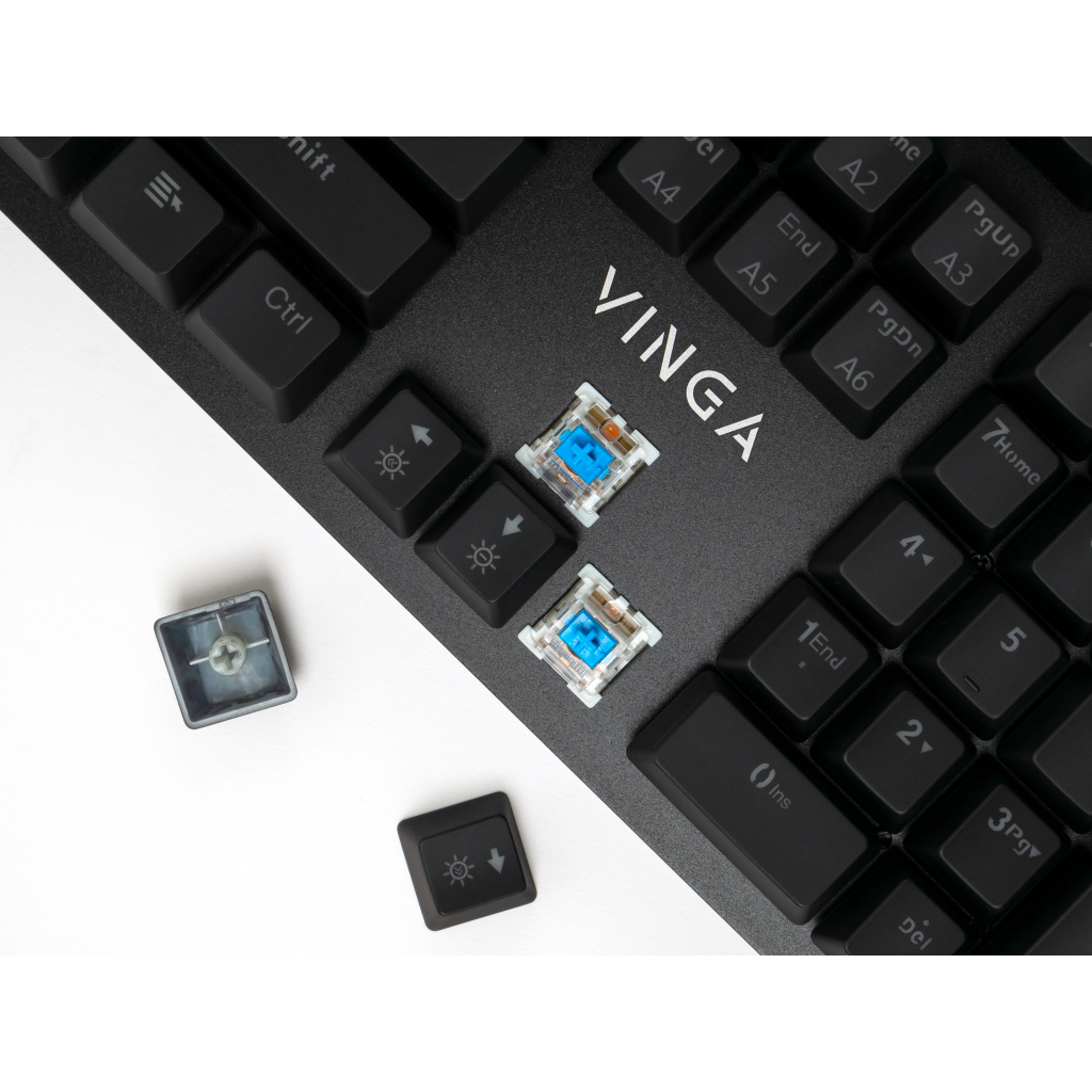 Игровая клавиатура Vinga KBGM160 LED Outemu Blue Switch USB Black (KBGM160_Black) фото9