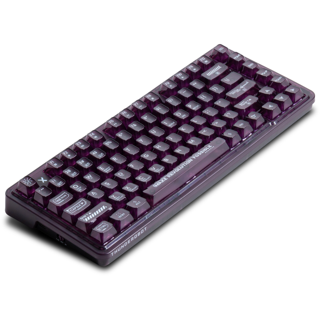 Игровая клавиатура Thunderobot K75 TKL RGB Tri-mode Violet Mist Moon Switch Purple (6932066305550) фото