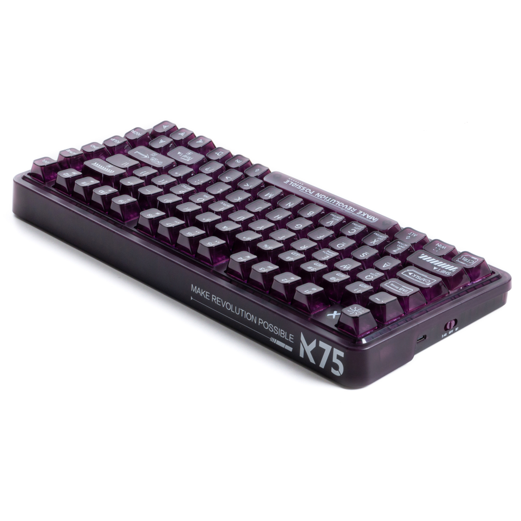 Игровая клавиатура Thunderobot K75 TKL RGB Tri-mode Violet Mist Moon Switch Purple (6932066305550) фото