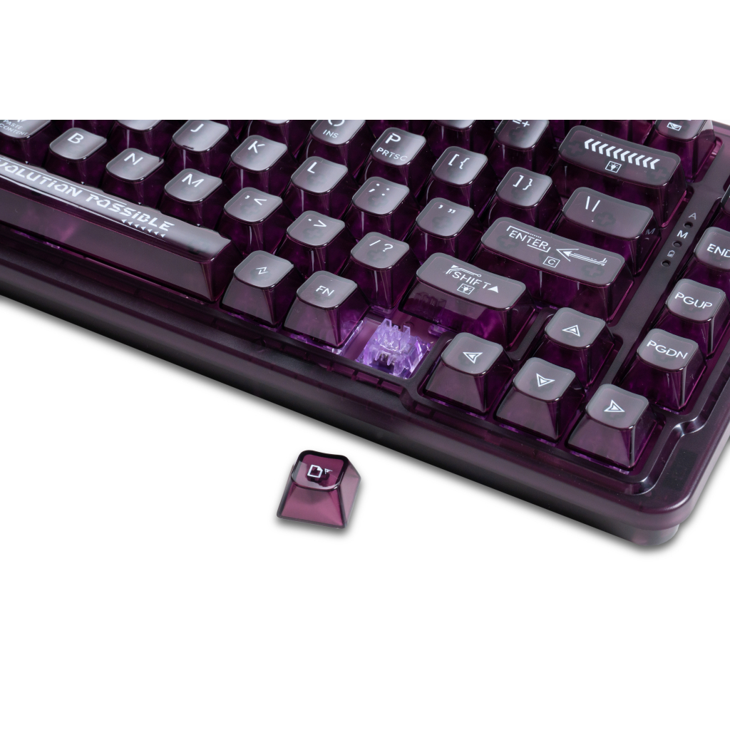 Игровая клавиатура Thunderobot K75 TKL RGB Tri-mode Violet Mist Moon Switch Purple (6932066305550) фото