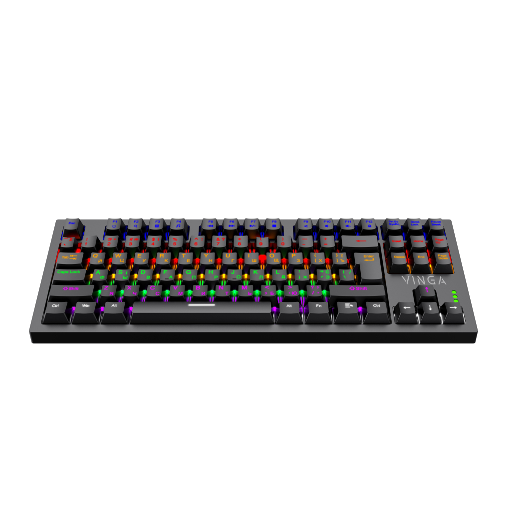 Игровая клавиатура Vinga KBGM-110 87 Key LED Blue Switch USB Black (KBGM-110_Black) фото