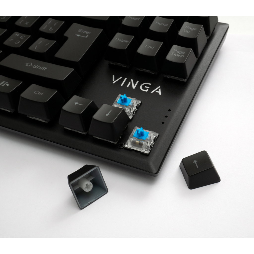 Игровая клавиатура Vinga KBGM-110 87 Key LED Blue Switch USB Black (KBGM-110_Black) фото