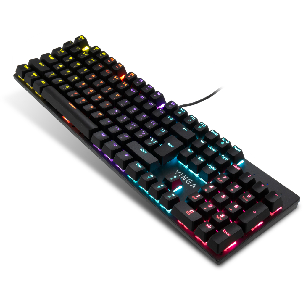 Игровая клавиатура Vinga KBGM-101 LED Red Switch USB Black (KBGM-101_Black) фото