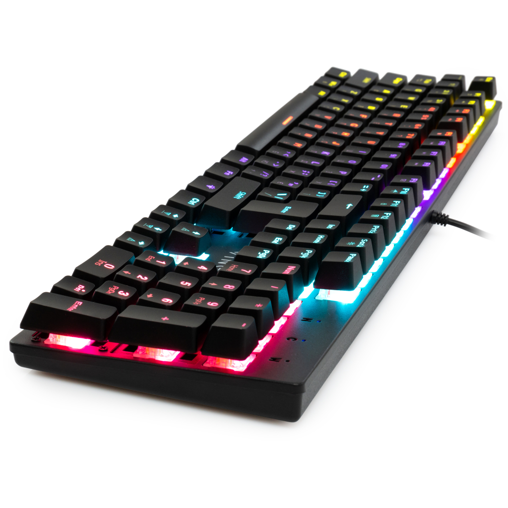 Игровая клавиатура Vinga KBGM-101 LED Red Switch USB Black (KBGM-101_Black) фото
