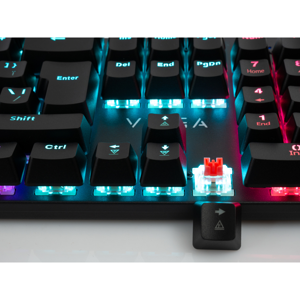 Игровая клавиатура Vinga KBGM-101 LED Red Switch USB Black (KBGM-101_Black) фото