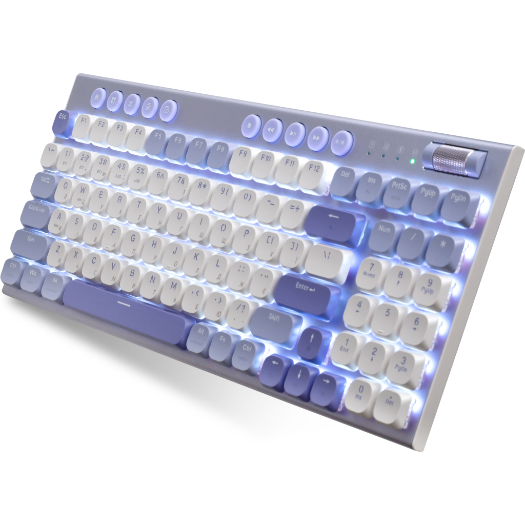 Ігрова клавіатура Thunderobot K96 Tri-mode Red Switch UA Purple (6932066308223) фото