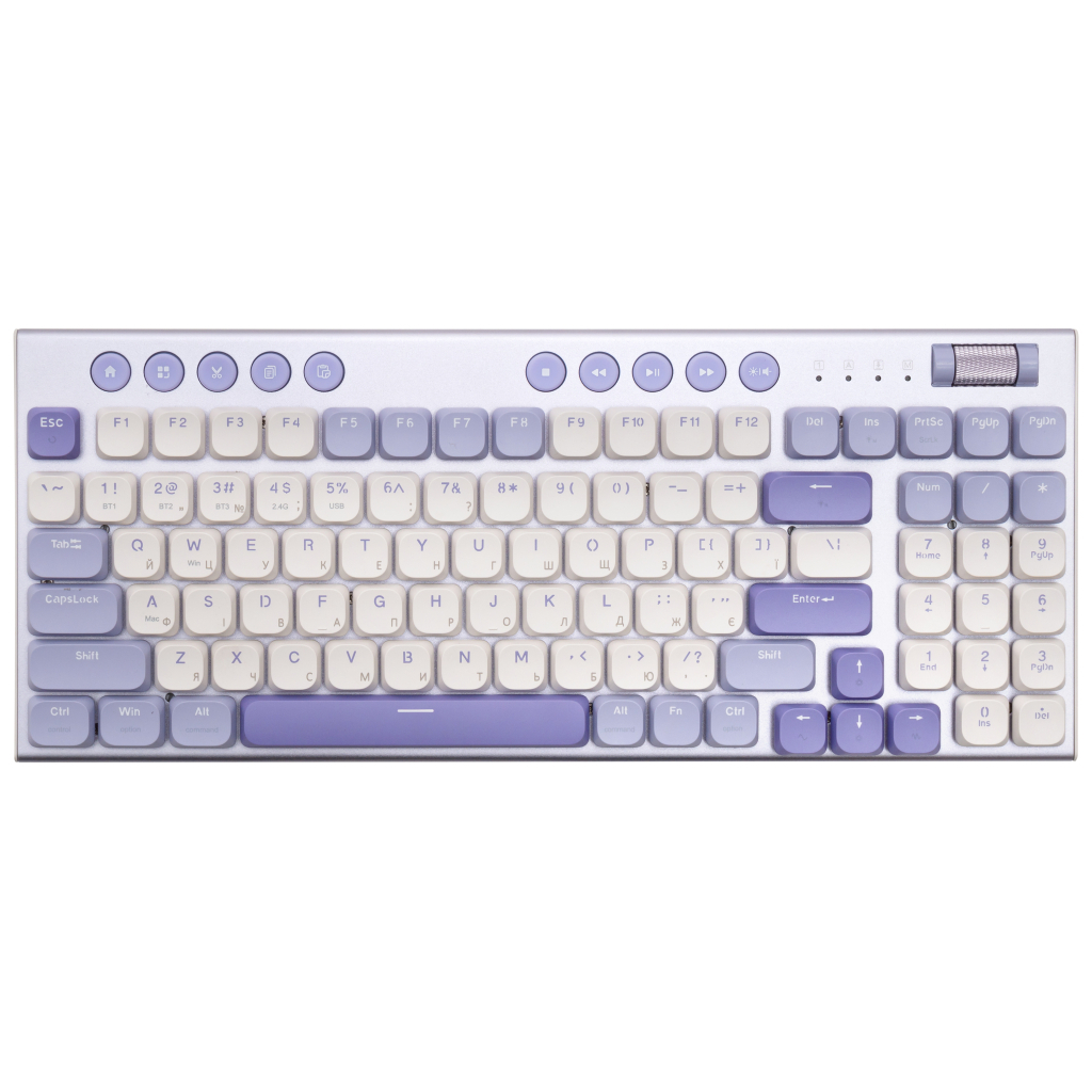 Ігрова клавіатура Thunderobot K96 Tri-mode Red Switch UA Purple (6932066308223) фото