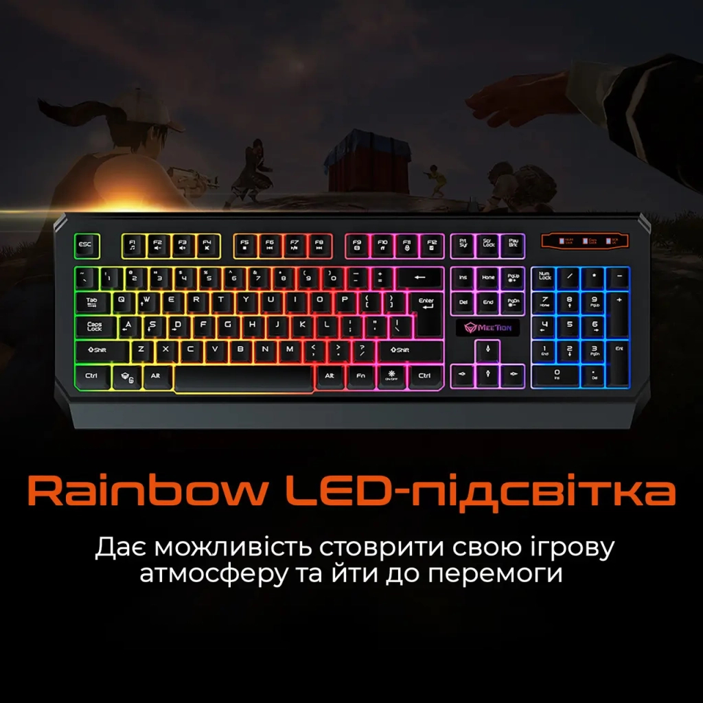 Игровая клавиатура Meetion K9320 USB UA Black (MT-K9320-A-RUA) фото5
