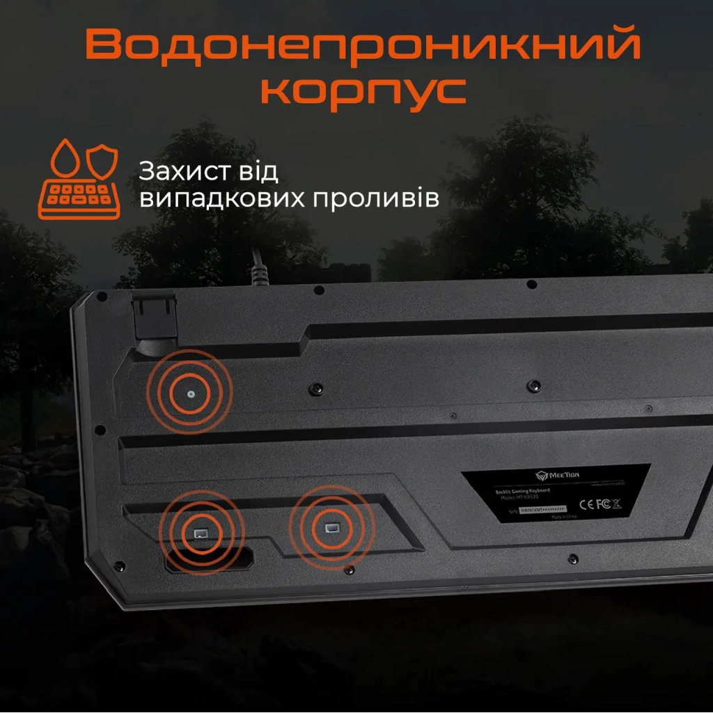 Игровая клавиатура Meetion K9320 USB UA Black (MT-K9320-A-RUA) фото6