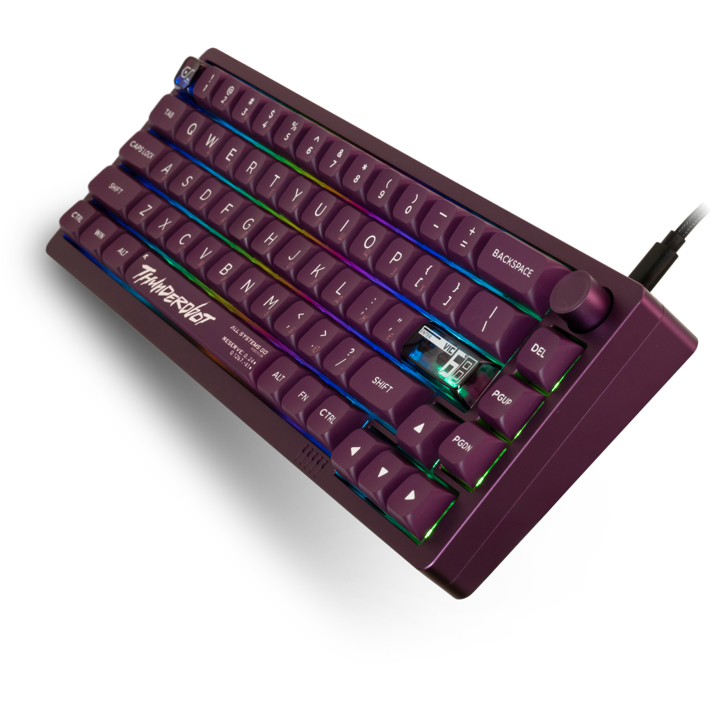 Ігрова клавіатура Thunderobot VIC68 Gateron Magnetic Jade Switch Purple USB UA (6932066317201) фото2