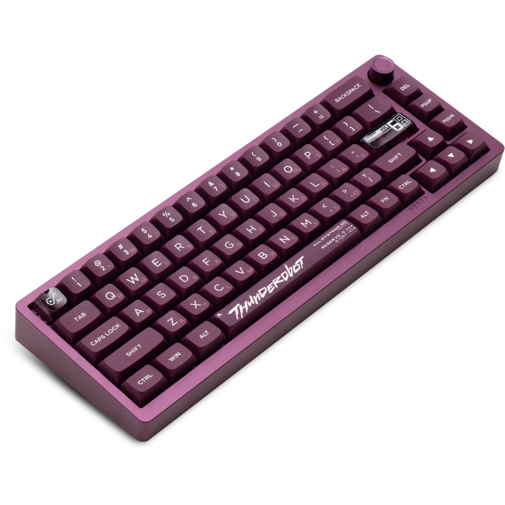 Ігрова клавіатура Thunderobot VIC68 Gateron Magnetic Jade Switch Purple USB UA (6932066317201) фото4