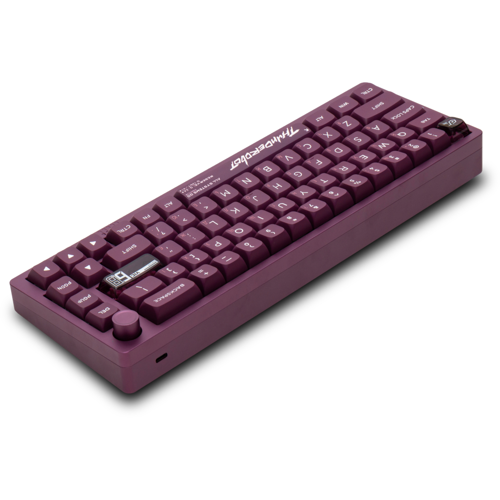 Ігрова клавіатура Thunderobot VIC68 Gateron Magnetic Jade Switch Purple USB UA (6932066317201) фото7