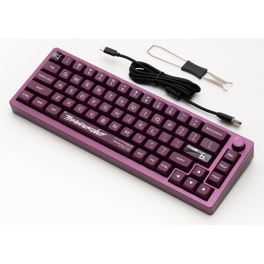 Ігрова клавіатура Thunderobot VIC68 Gateron Magnetic Jade Switch Purple USB UA (6932066317201) фото9