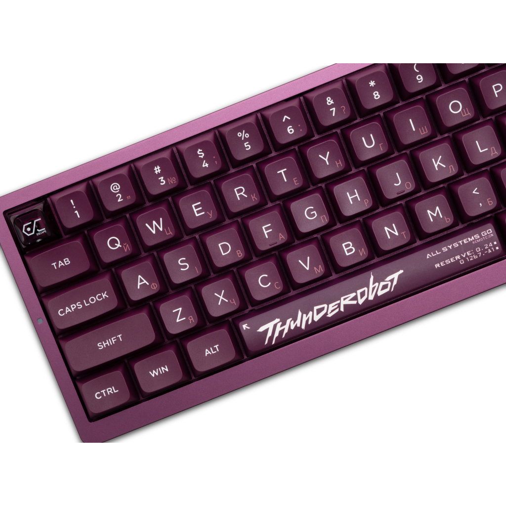 Ігрова клавіатура Thunderobot VIC68 Gateron Magnetic Jade Switch Purple USB UA (6932066317201) фото10