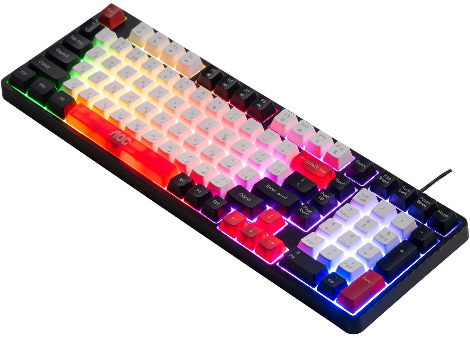 Ігрова клавіатура AOC GK116H1 LED USB UA White/Red/Black (GK116H1/97) фото2
