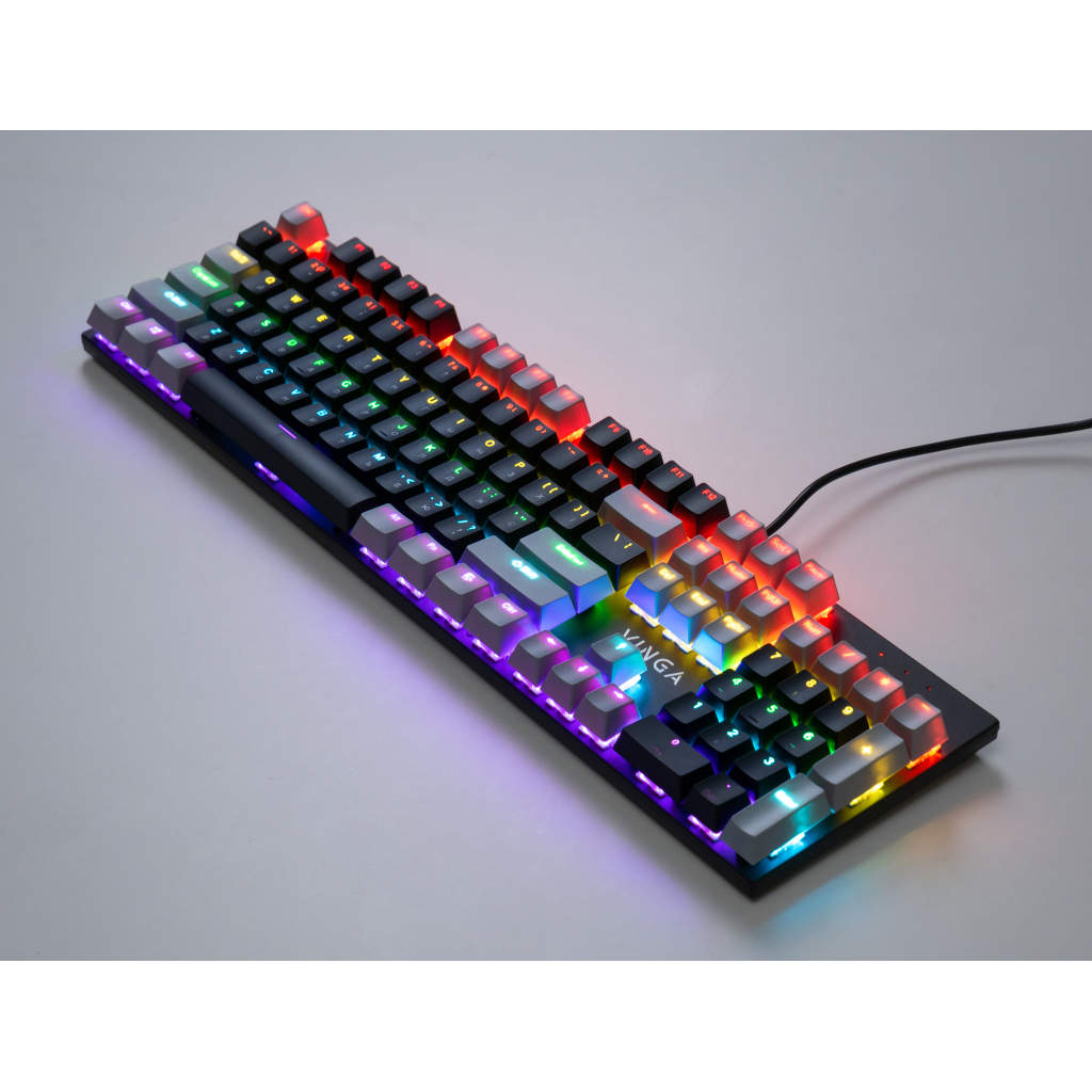 Игровая клавиатура Vinga KBGM-090 LED Red Switch USB Grey/Black (KBGM-090R_Grey/Black) фото2