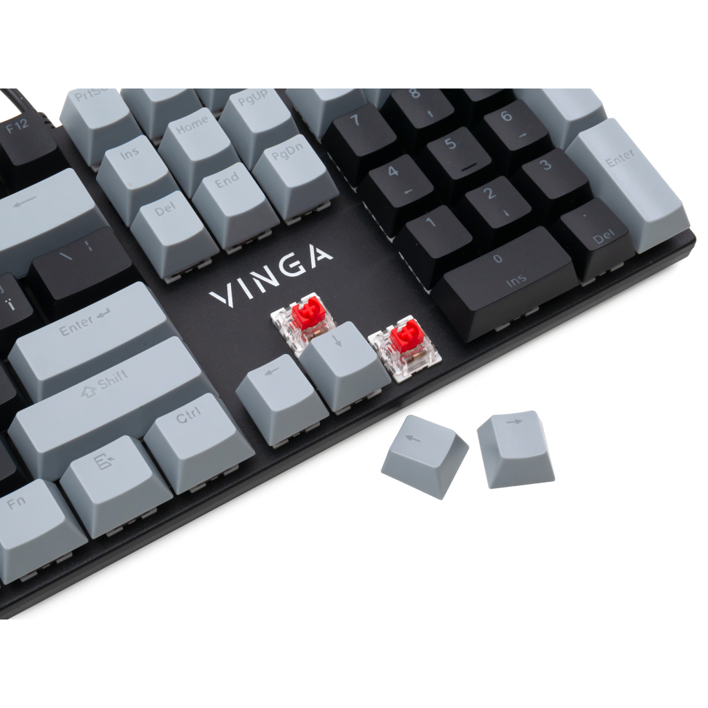 Игровая клавиатура Vinga KBGM-090 LED Red Switch USB Grey/Black (KBGM-090R_Grey/Black) фото7