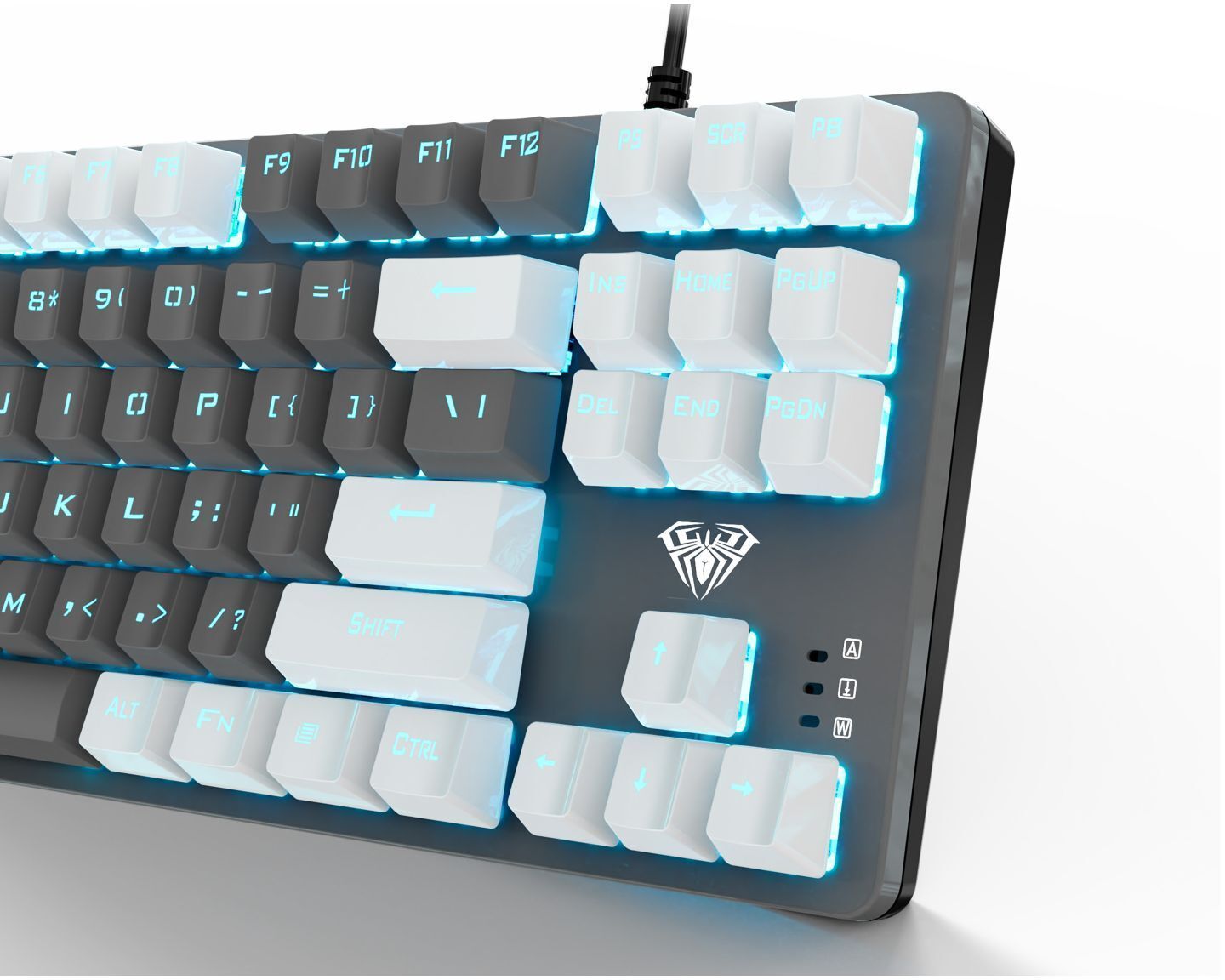 Ігрова клавіатура Aula F3287 Keycap KRGD Blue USB UA White/Grey (6948391240688) фото3