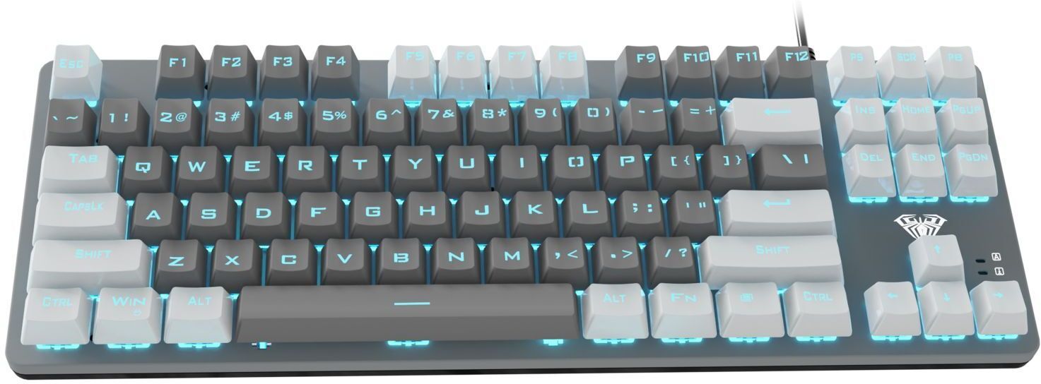 Ігрова клавіатура Aula F3287 Keycap KRGD Blue USB UA White/Grey (6948391240688) фото2