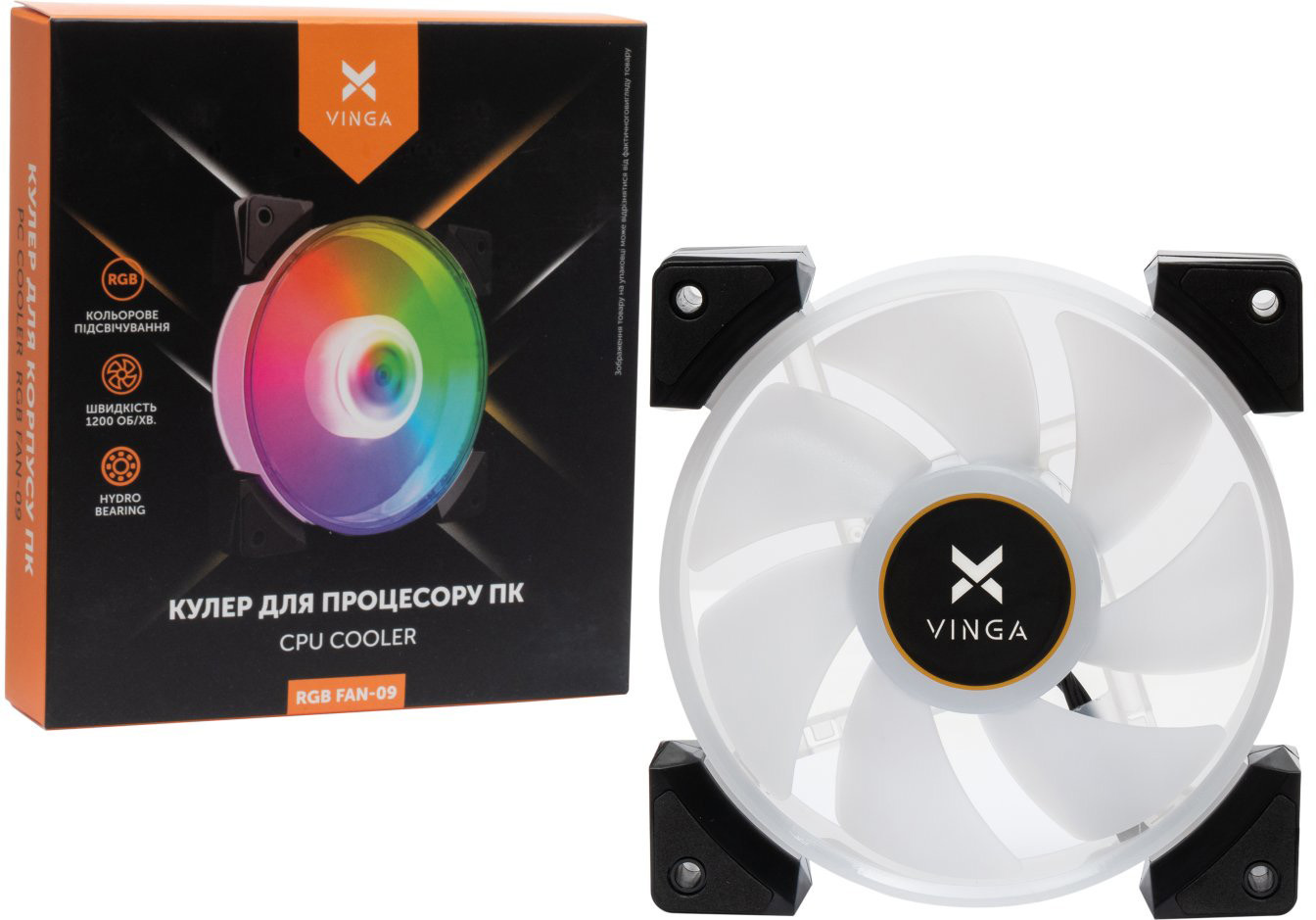 Вентилятор для корпуса Vinga RGB Fan-09 (RGB fan-09) фото