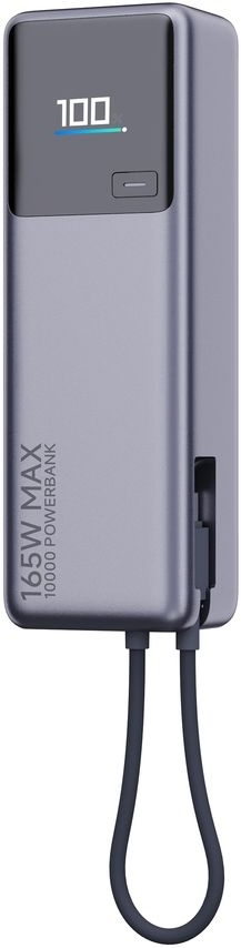 Павербанк Xiaomi 10000mAh 165W Integrated Cable сірий фото