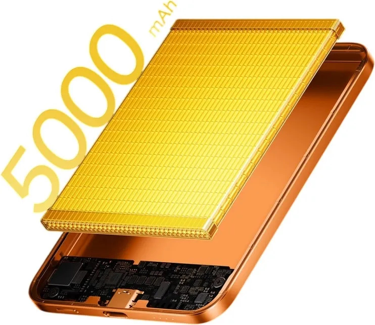 Павербанк Xiaomi UltraThin Magne 5000mAh 15W оранжевий фото