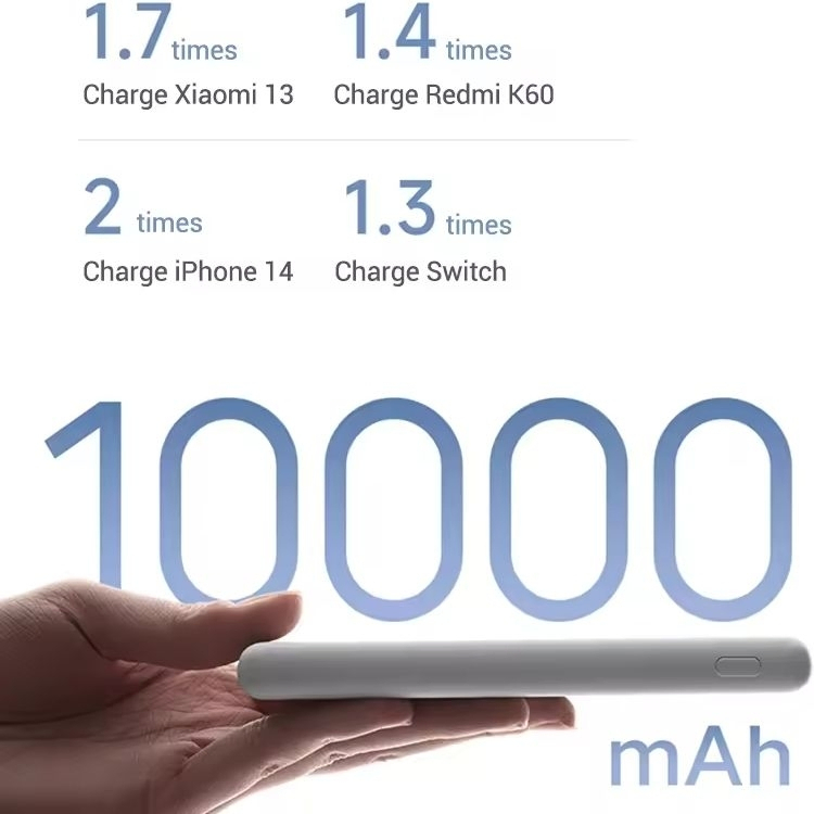 Павербанк Xiaomi 10000mAh 22.5W Lite сірий фото