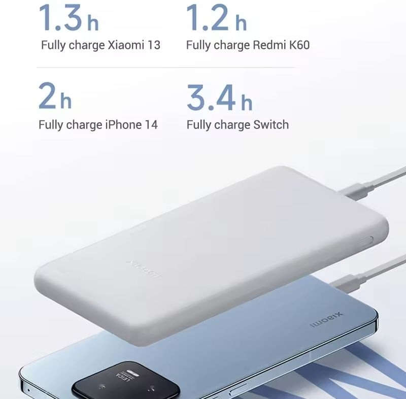 Павербанк Xiaomi 10000mAh 22.5W Lite сірий фото
