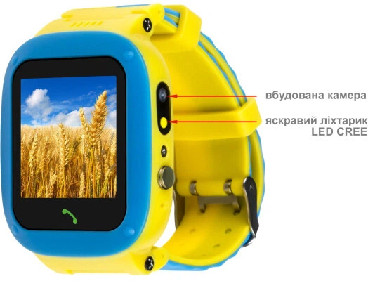 Смарт-годинник для дітей AmiGo GO004 GLORY Blue-Yellow фото3