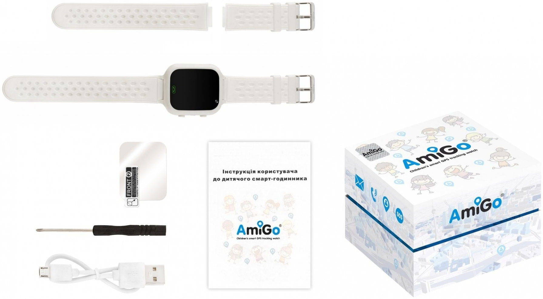 Смарт-годинник для дітей AmiGo GO009 White (996385) фото6