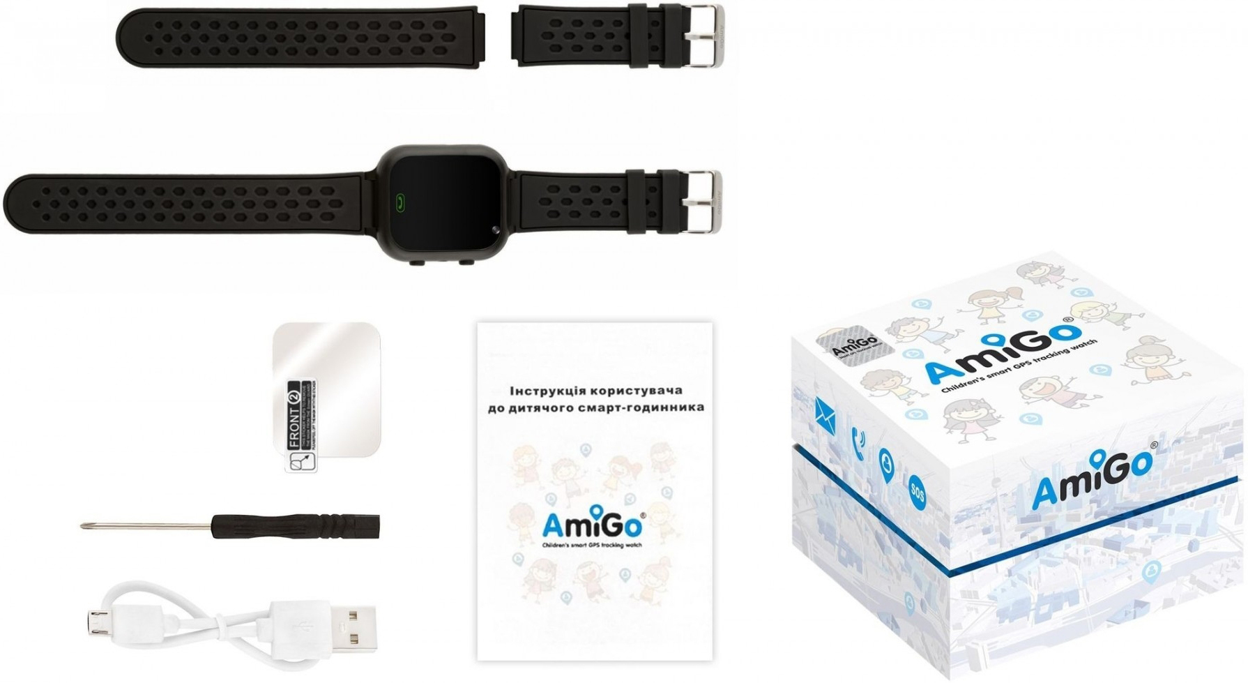 Смарт-часы для детей AmiGo GO009 Black (996382) фото6