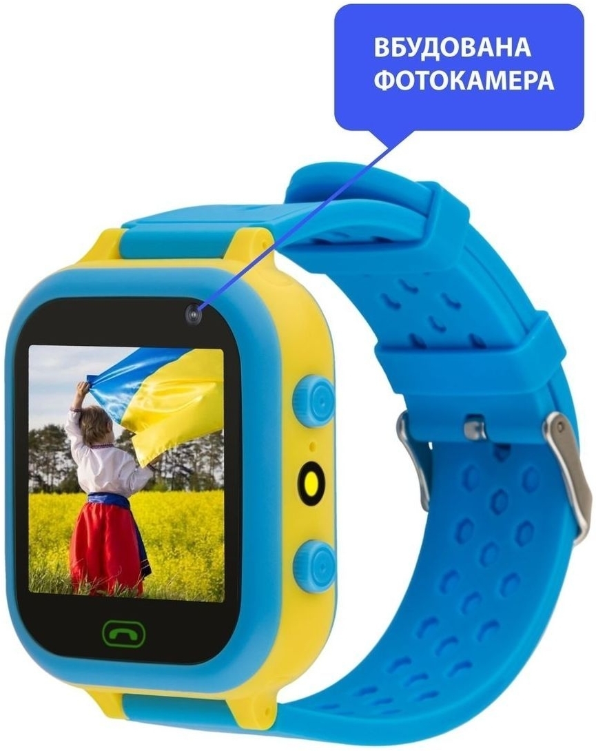 Смарт-часы для детей AmiGo GO009 Blue Yellow (996383) фото7