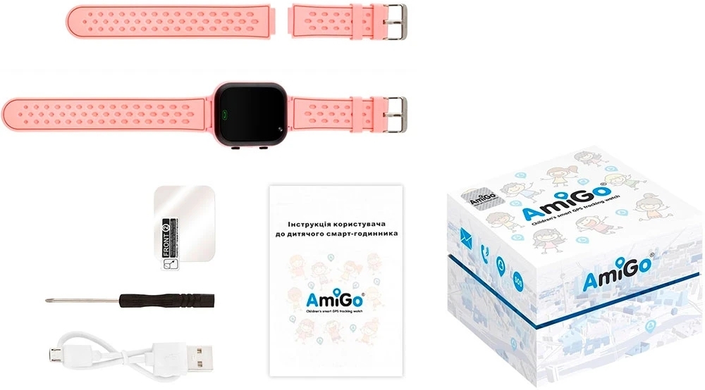 Смарт-годинник для дітей AmiGo GO009 Pink (996384) фото6